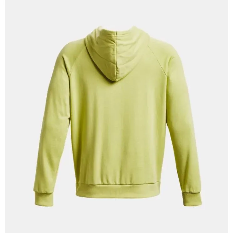 Under Armour Mens Rival Fleece Hoodie Lime Yellow