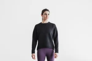 WOMEN'S QUILTED CREW PULLOVER