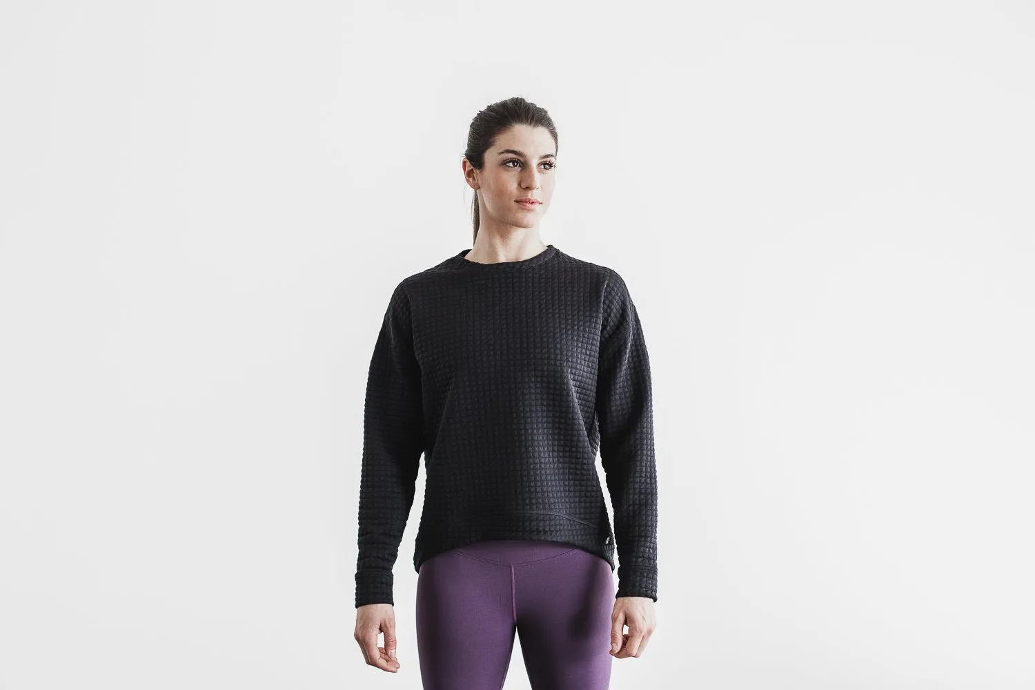 WOMEN'S QUILTED CREW PULLOVER