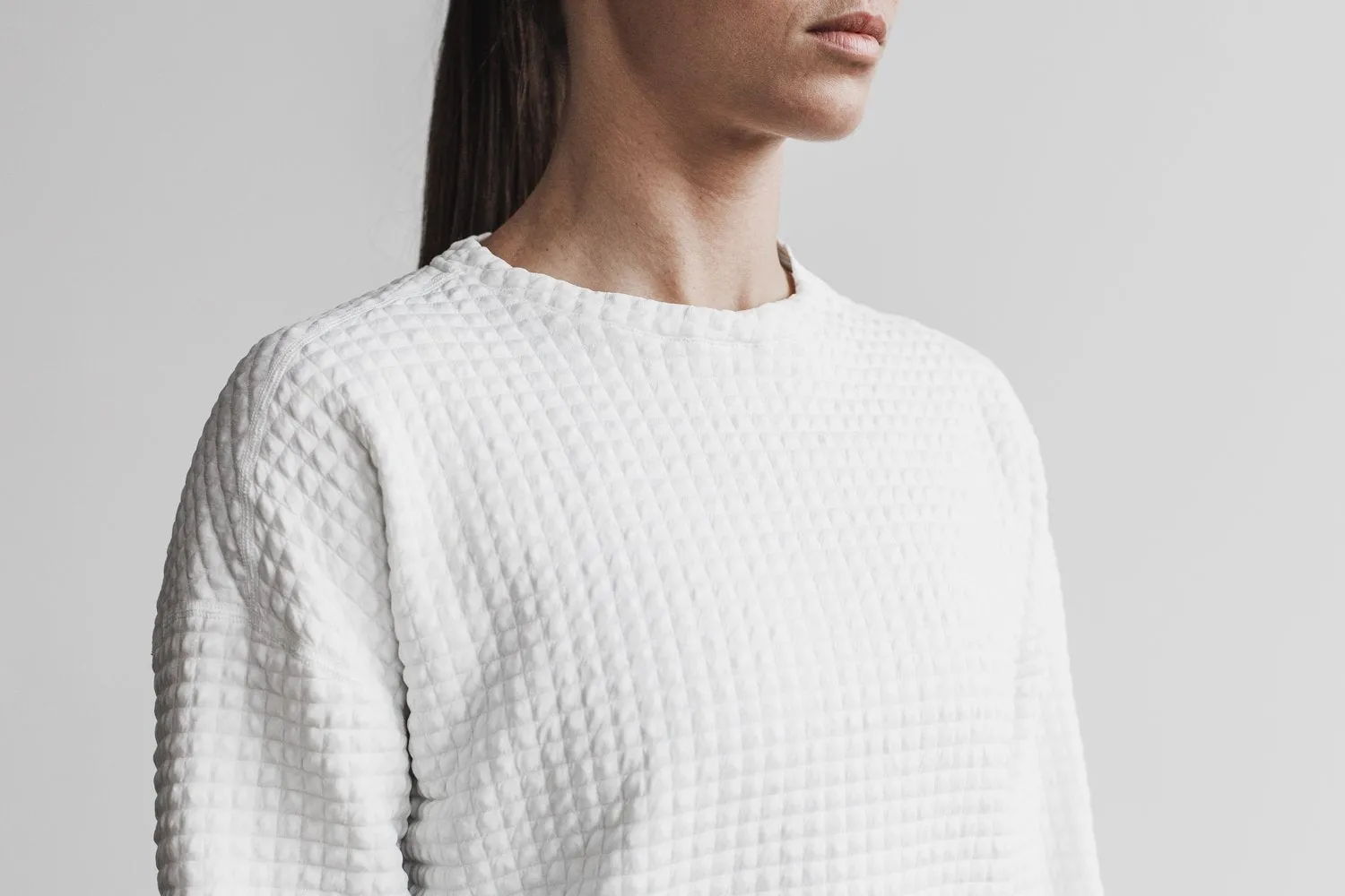 WOMEN'S QUILTED CREW PULLOVER