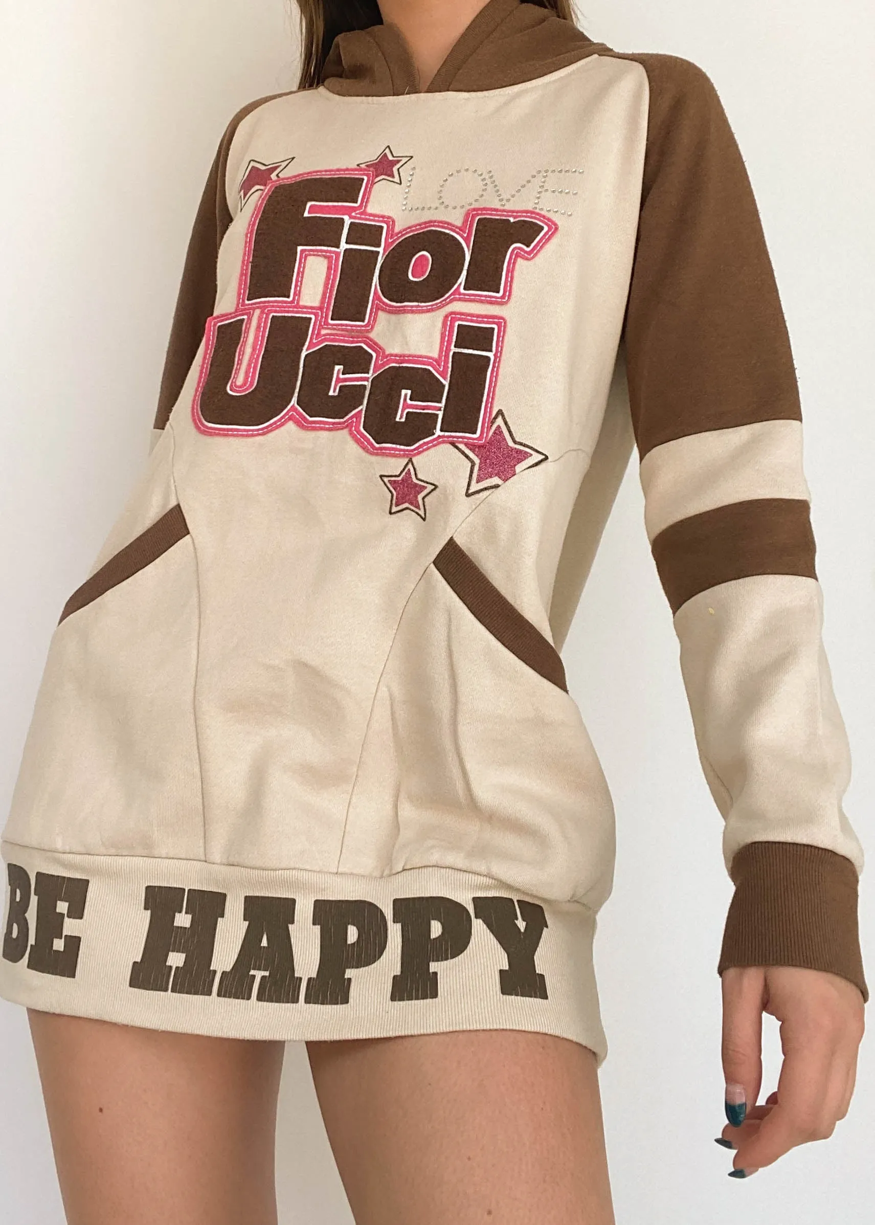 Y2k Fiorruci Happy Hoodie Dress (S-M)