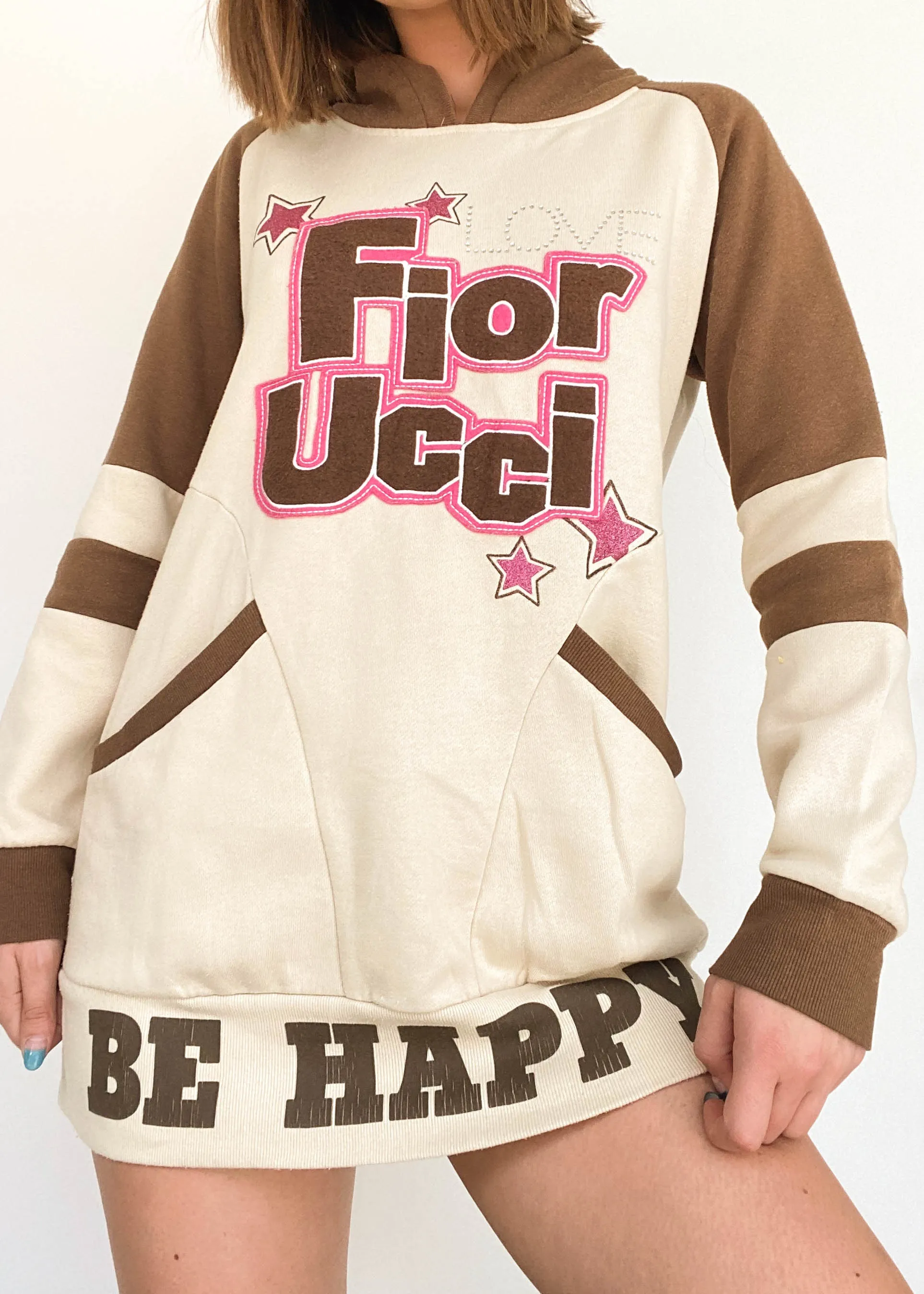 Y2k Fiorruci Happy Hoodie Dress (S-M)