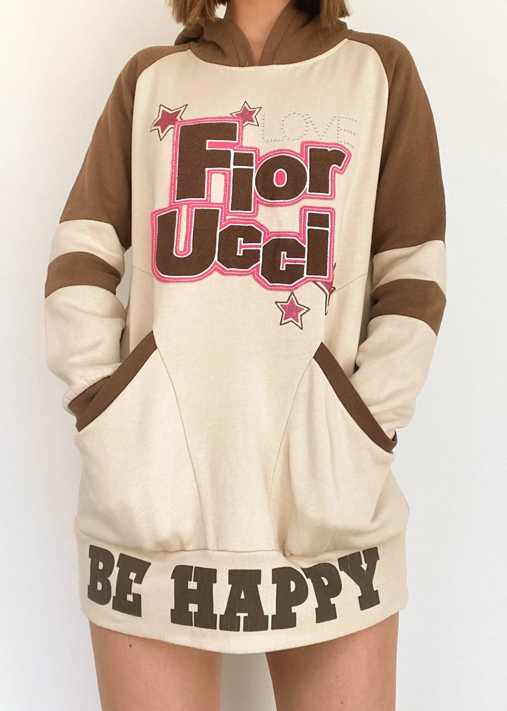 Y2k Fiorruci Happy Hoodie Dress (S-M)